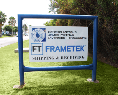 photo of frametek steel outdoor sign